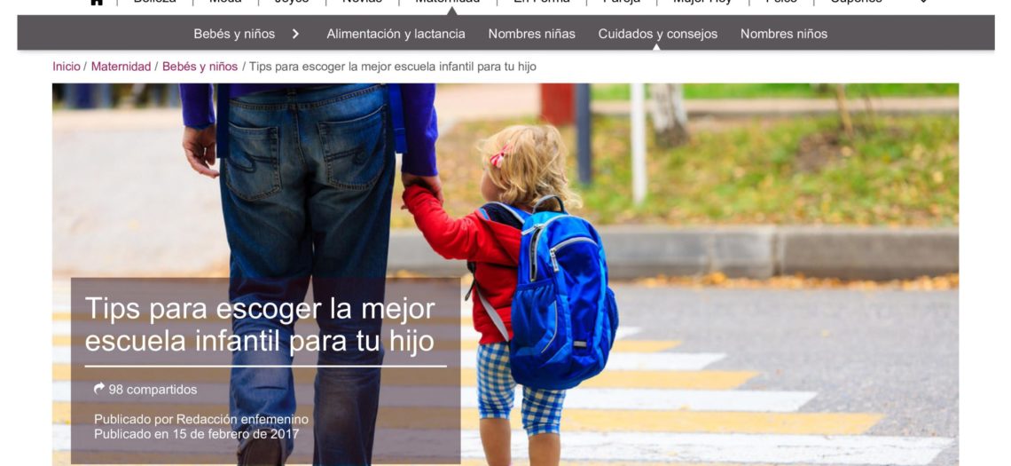 Tips para escoger la mejor escuela infantil