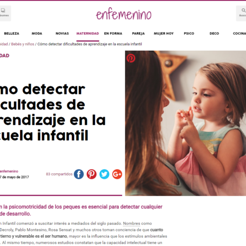 Como detectar dificultades de aprendizaje en la escuela infantil