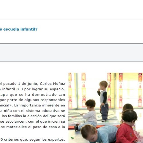 ¿Qué buscar cuando buscamos escuela infantil?