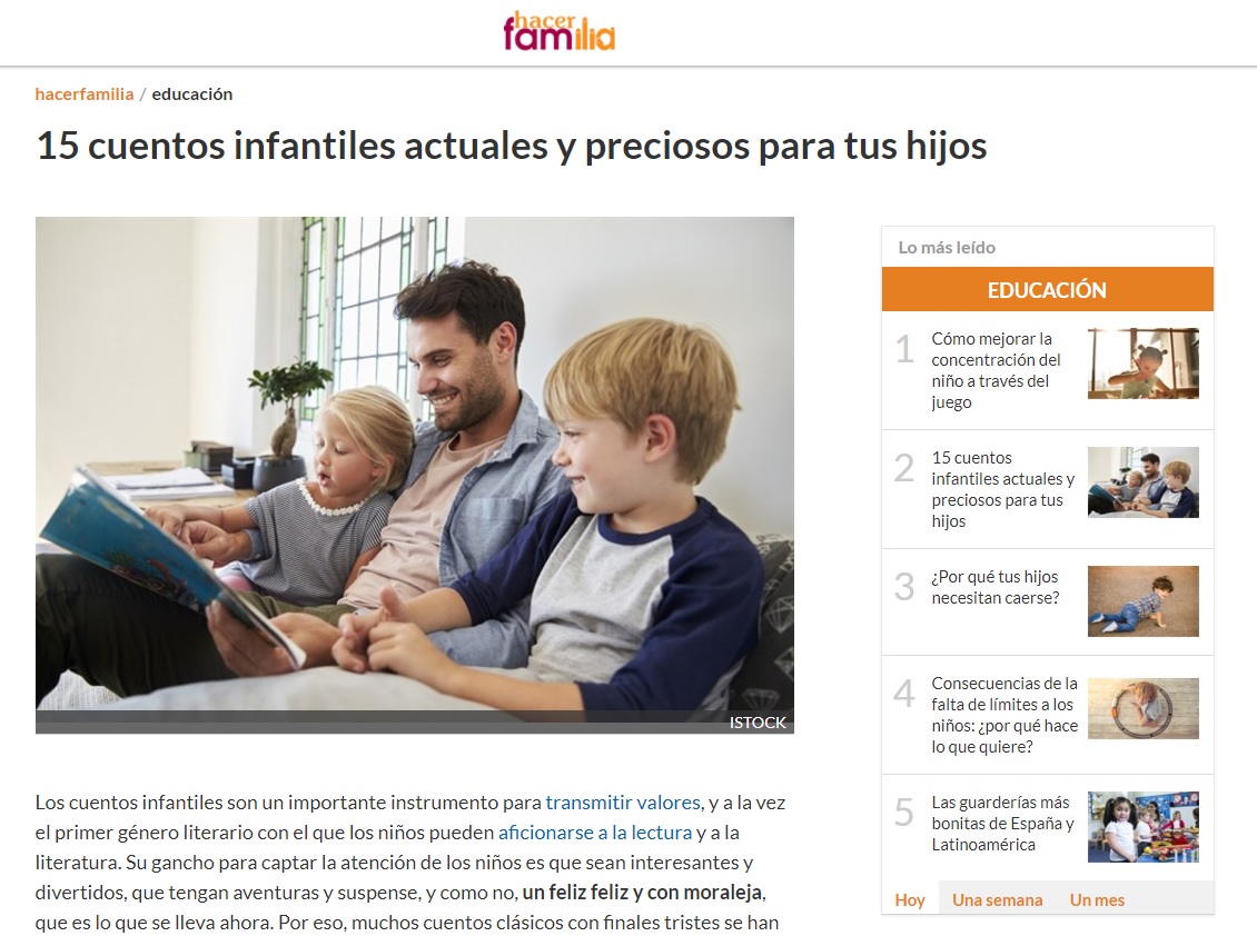 Aparición prensa Nemomarlin en hacerfamilia