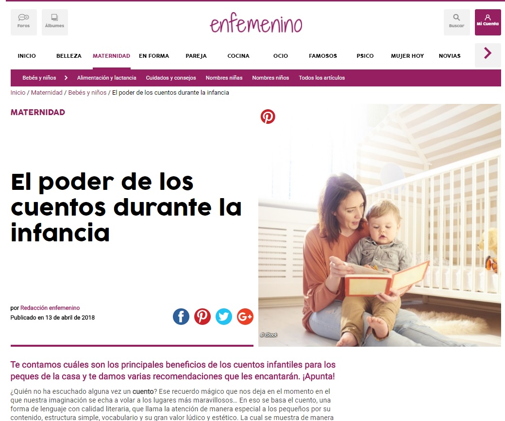 El poder de los cuentos durante la infancia - articulo guarderia Nemomarlin Butarque