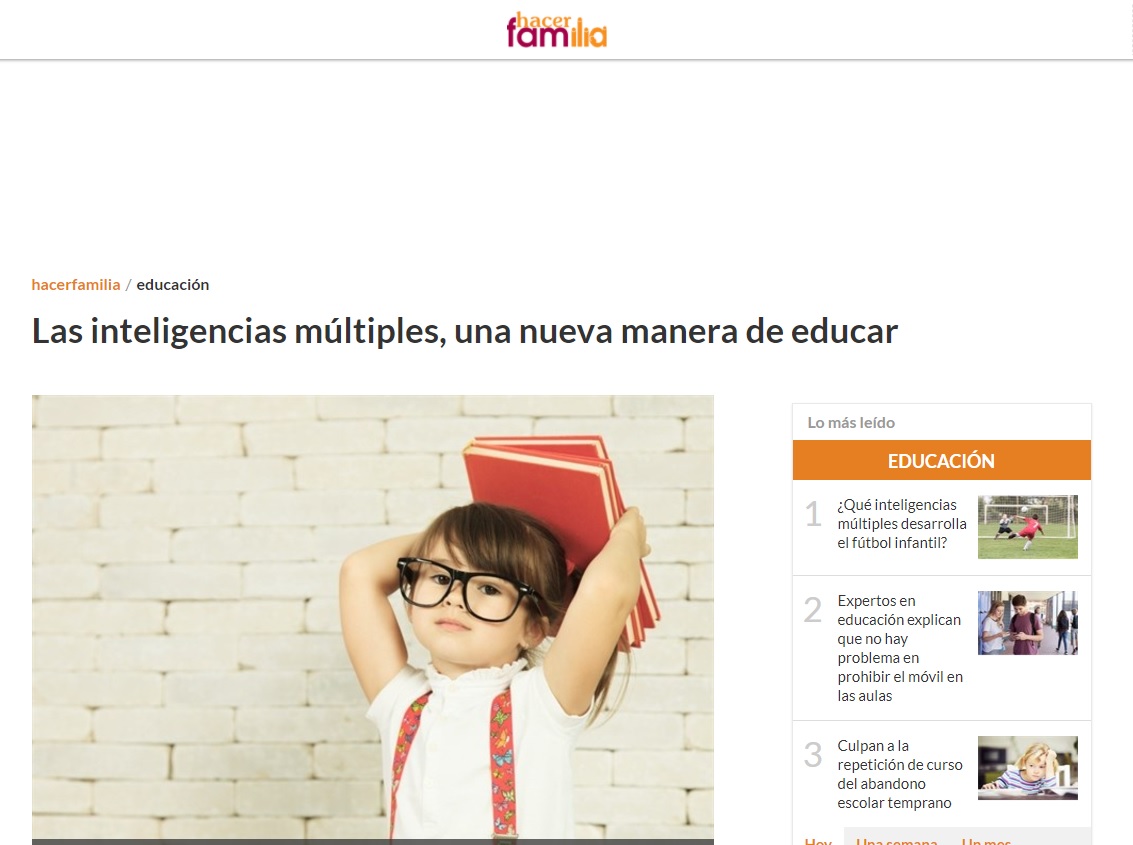 Artículo Nemomarlin Escuelas Infantiles en hacerfamilia - inteligencias múltiples