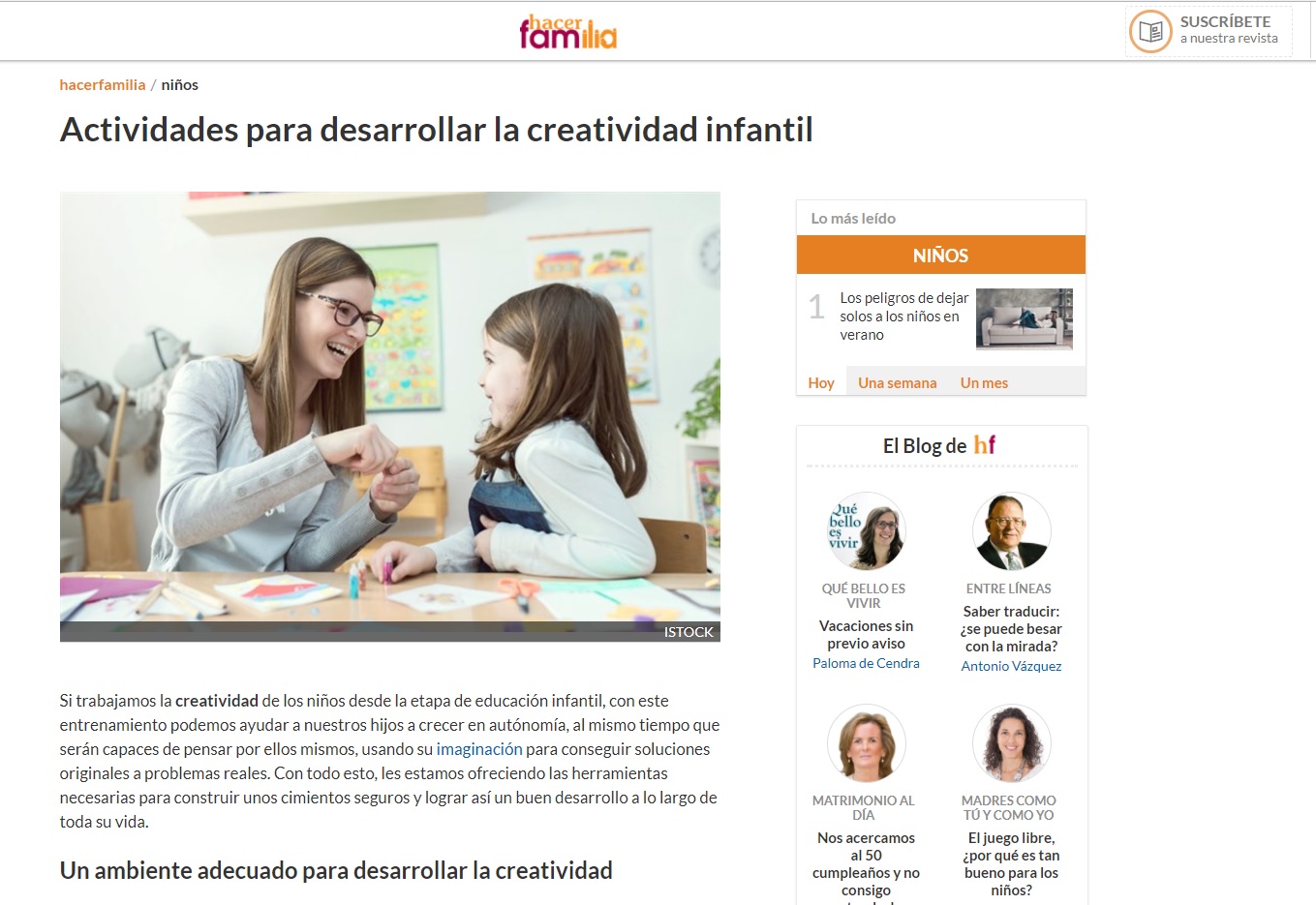 Actividades para desarrollar la creatividad infantil - Nemomarlin Escuelas Infantiles