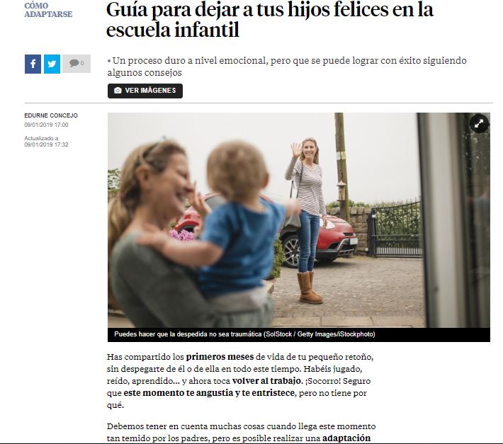 La Vanguardia - guía para dejar a tus hijos felices en la escuela infantil