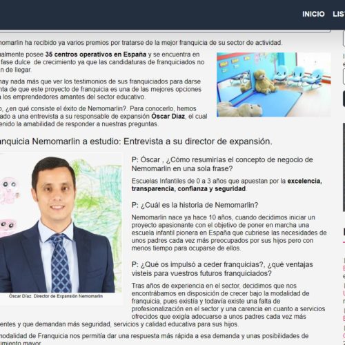 Franquicia Nemomarlin: Entrevista a su director de expansión.