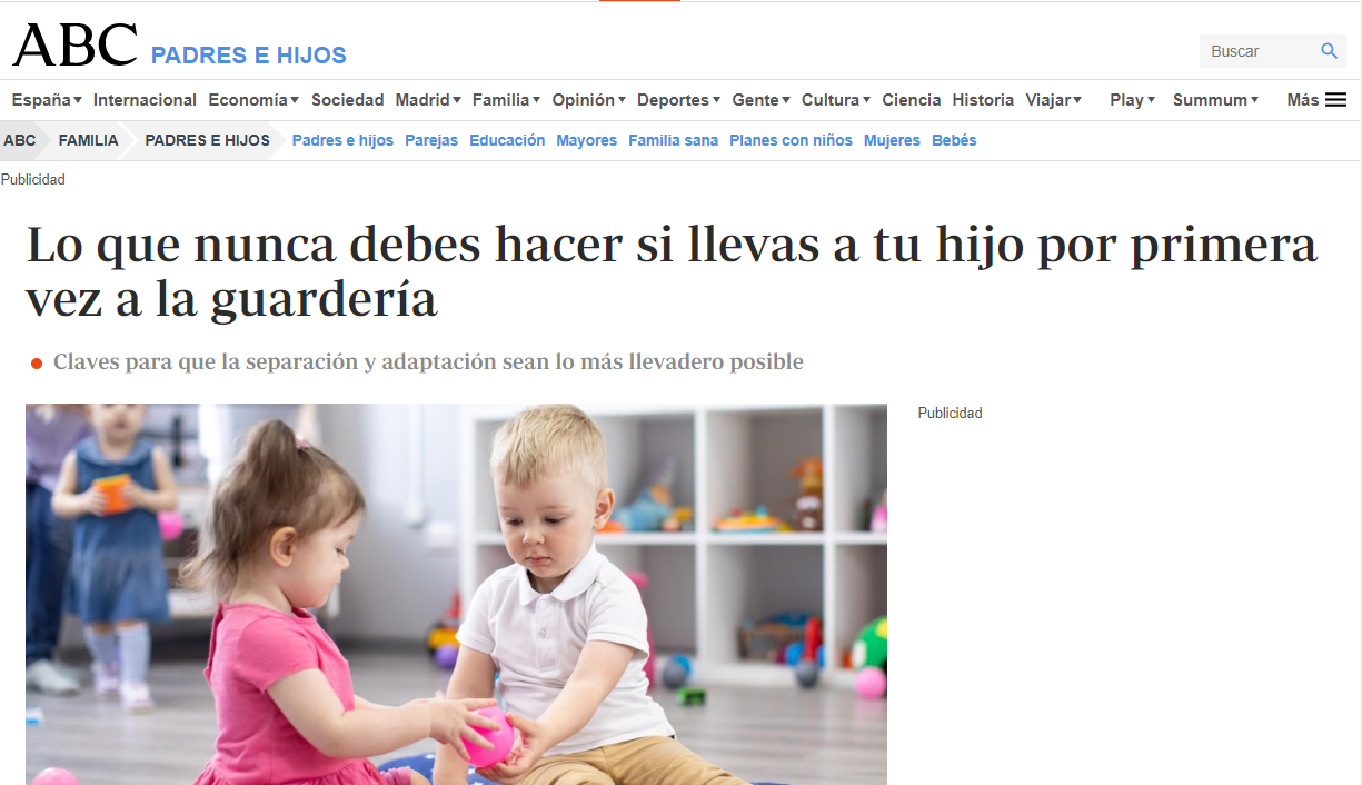Directora Escuela Infantil Nemomarlin Paseo de la Habana nos habla sobre lo que nunca debes hacer cuando llevos a tu hijo por primera vez a la guardería