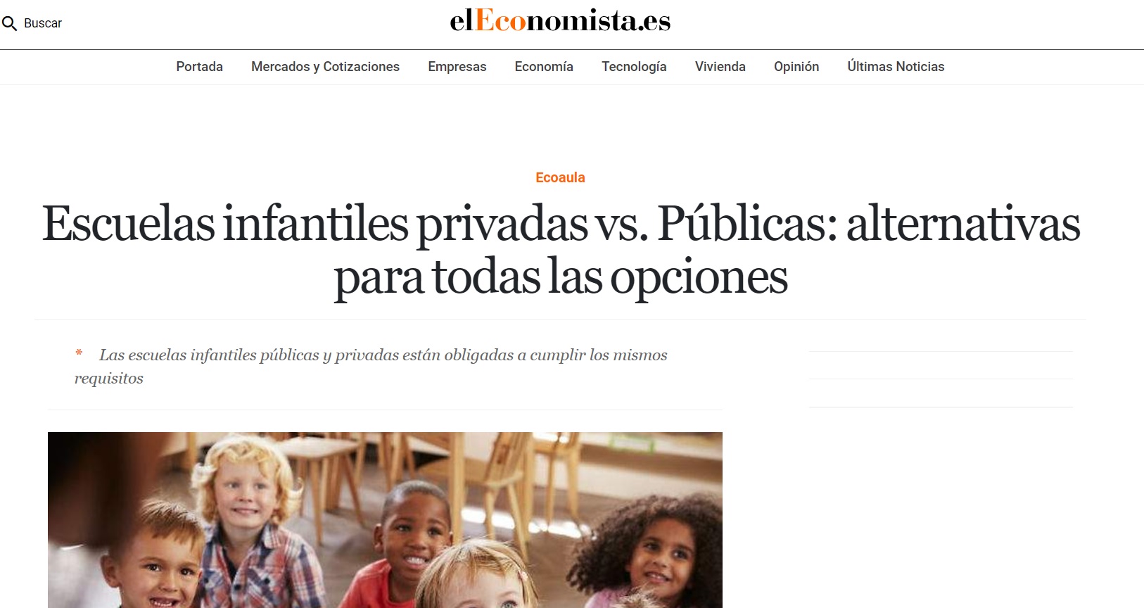 artículo Nemomarlin escuelas infantiles sobre las diferencias entre escuelas privadas y públicas