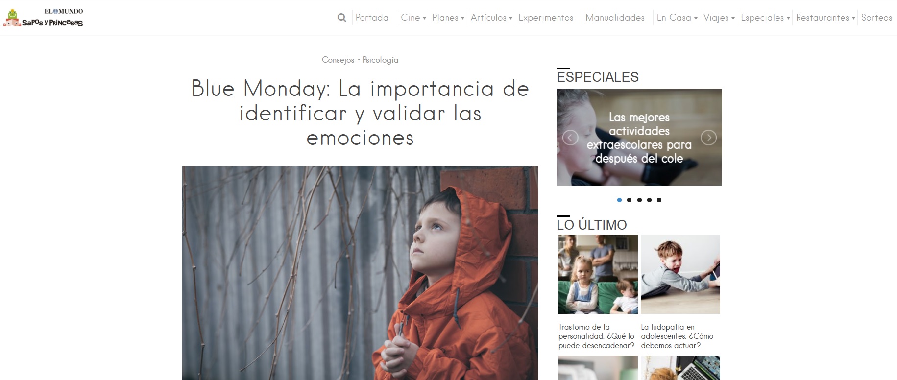 artículo prensa blue monday sapos y princesas escuela infantil nemomarlin