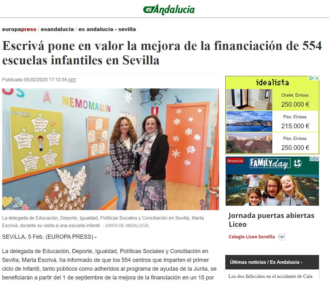 Foto aparición prensa escuela infantil nemomarlin Torneo