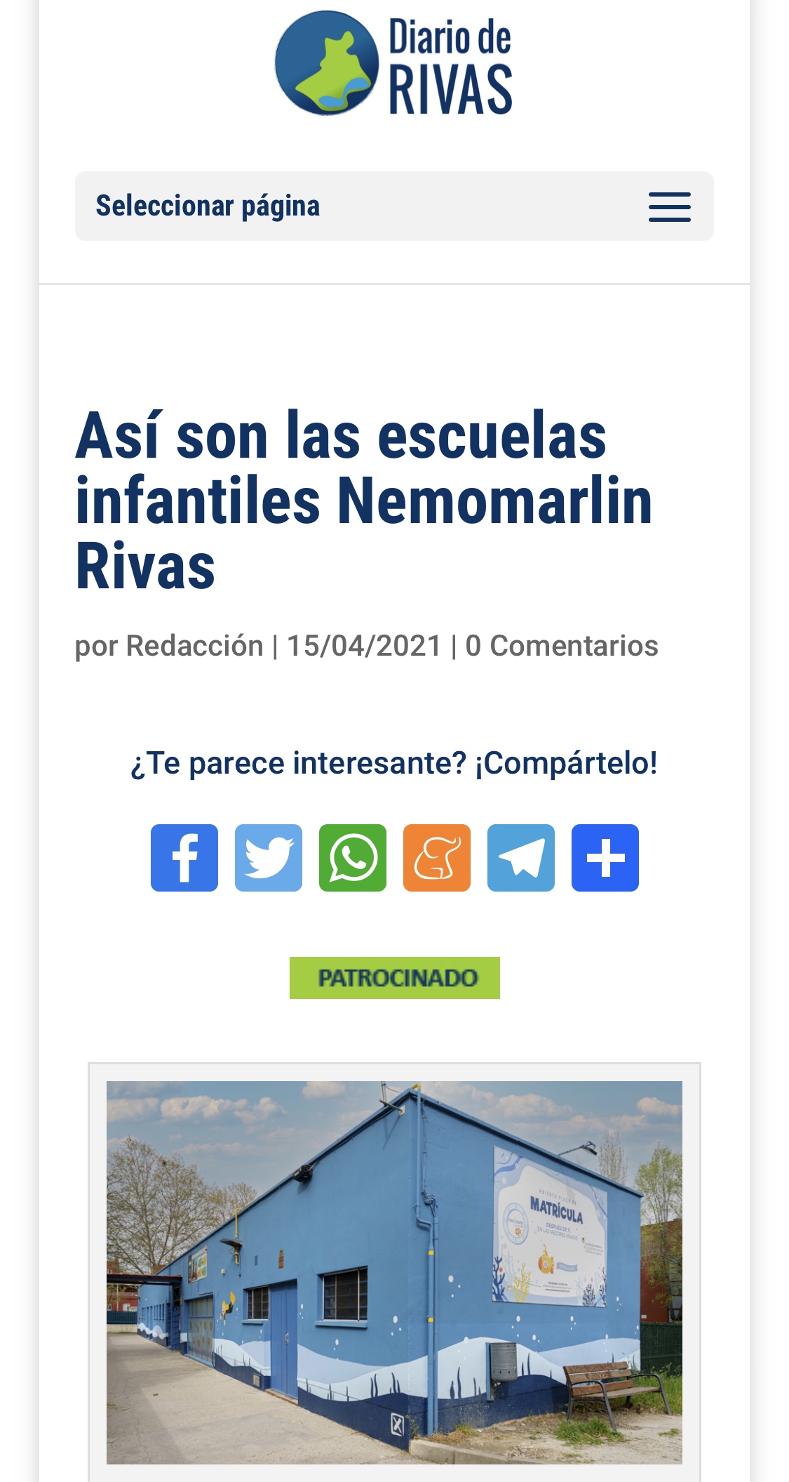 Reportaje Escuela Infantil Nemomarlin Rivas Almendros
