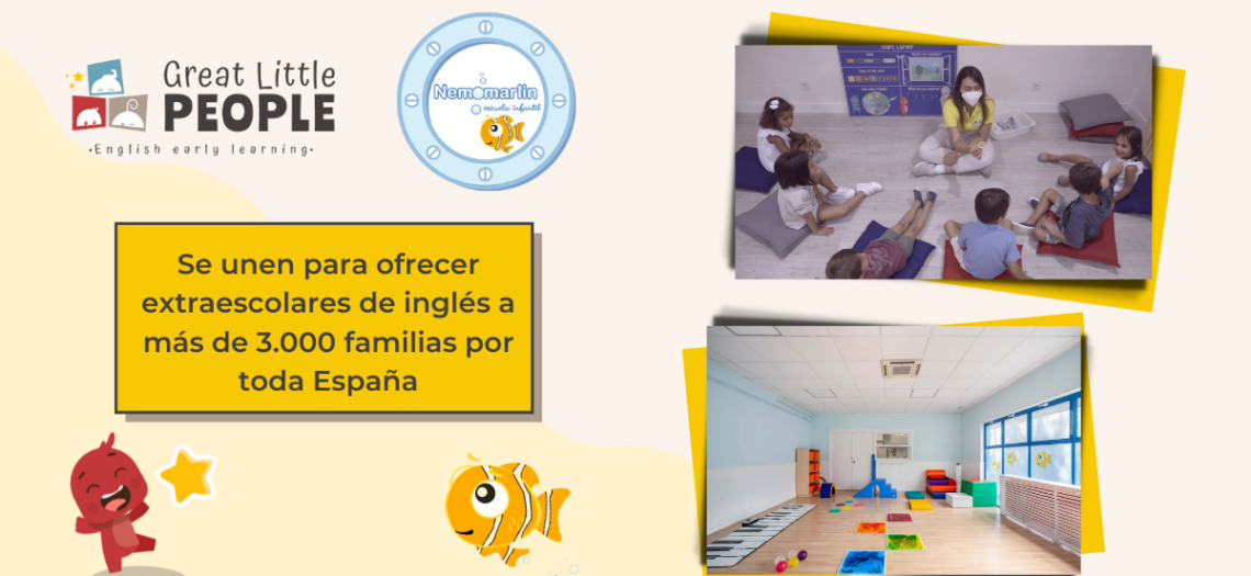 Nemomarlin y Great Little People se unen para ofrecer extraescolares de inglés a los más pequeños